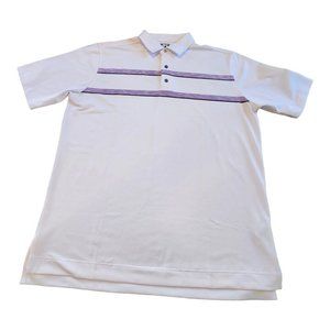 Footjoy‎ Golf Polo Men's XL Extra Large  Purple Stripe Badlands Las Vegas Logo